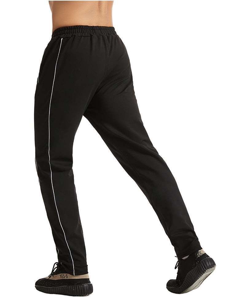 Loquat Men Quick Dry Breathable Sports Sweatpants Black  - Image 3
