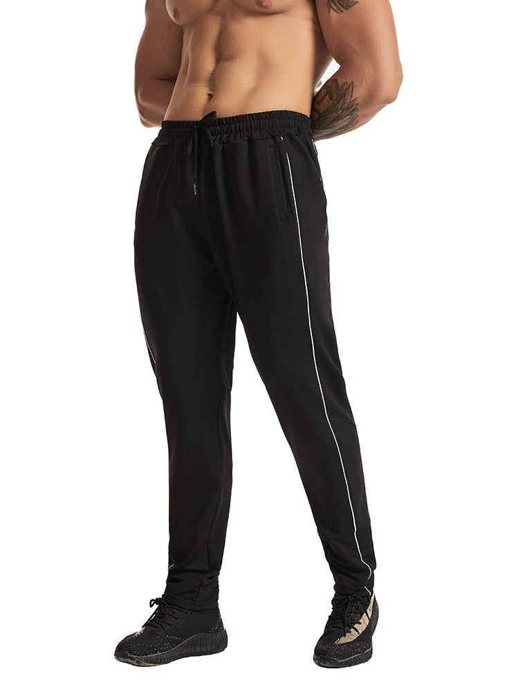 Loquat Men Quick Dry Breathable Sports Sweatpants Black  - Image 1
