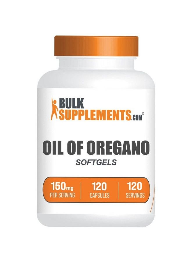 BULKSUPPLEMENTS.COM - Oil Of Oregano Softgels Oregano Oil Supplements From Wild Oregano Oil 150Mg Of Oregano Essential Oil Per 1 Softgel Serving Oregano Oil Capsules (120 Softgels) - Image 1