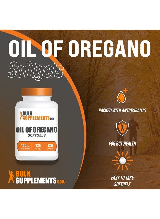 BULKSUPPLEMENTS.COM - Oil Of Oregano Softgels Oregano Oil Supplements From Wild Oregano Oil 150Mg Of Oregano Essential Oil Per 1 Softgel Serving Oregano Oil Capsules (120 Softgels) - Image 1