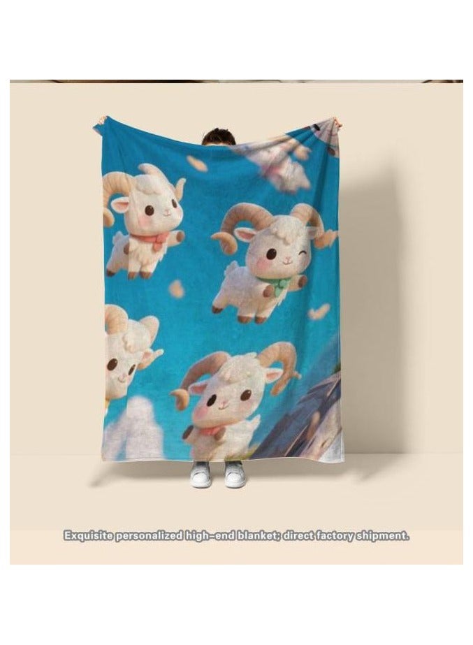 general Flannel thin blanket (warm and comfortable, suitable for sleep, gaming, dust removal and sandproof) 150cm*200cm - 316 - Image 1