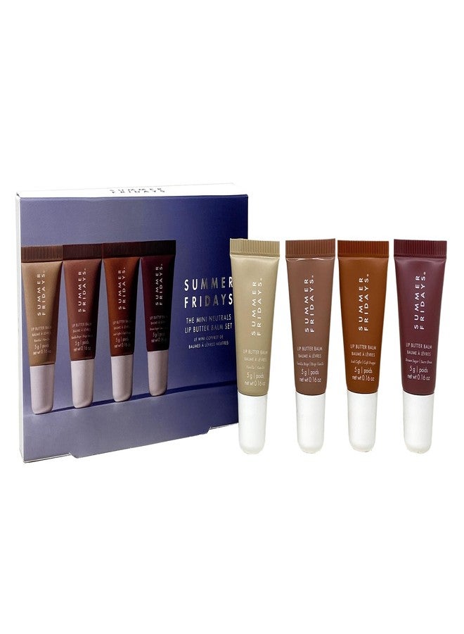 Summer Fridays The Mini Neutrals Lip Butter Balm Set - Vanilla - Vanilla Beige - Iced Coffee - Brown Sugar - Travel Size - Image 1
