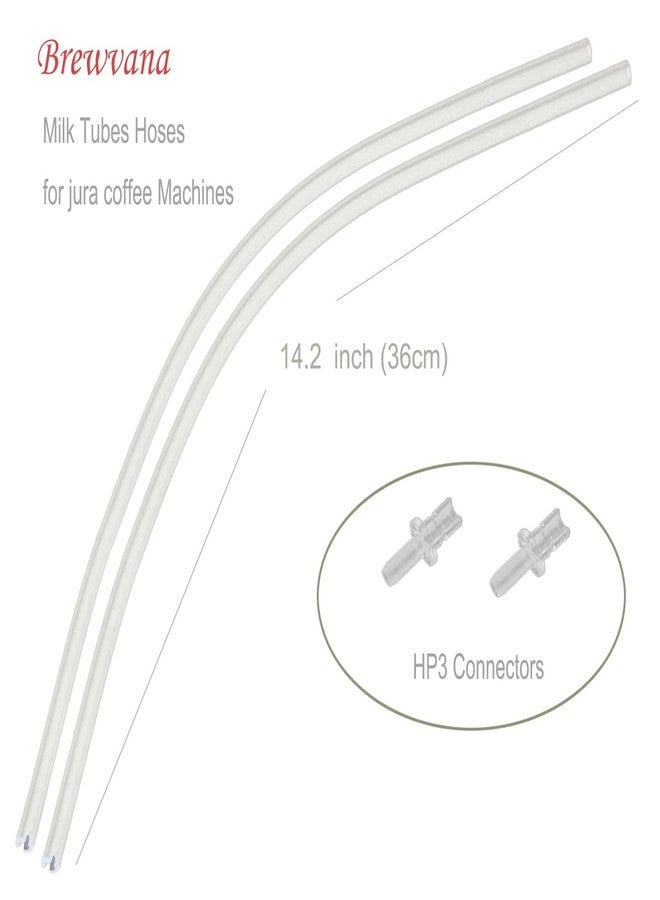 Brewvana Milk Tube Hose 36cm(14.2in） for Jura Fully automatic coffee machine+2x Jura HP3 milk Hose Connectors - Image 2