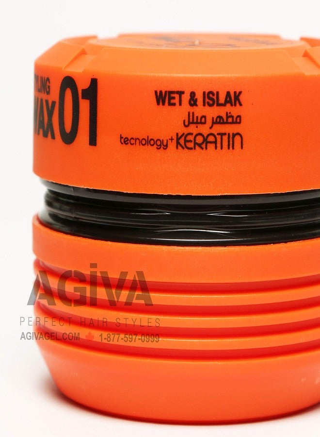 Agiva Hair Styling Crystal Wax 01 Strong Hold Wet Look Plus Keratin 6oz - Image 4