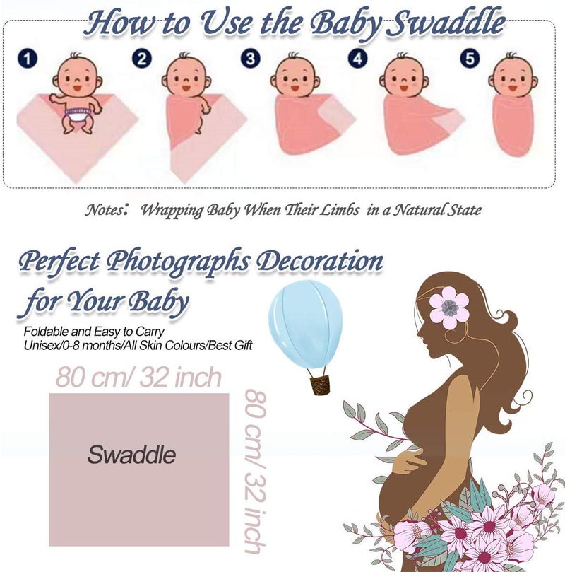 SUFEINI Maternity Robes and Matching Swaddle Blanket Set, Women Mommy Postpartum Robe Hospital Labor and Delivery Gown - Image 5