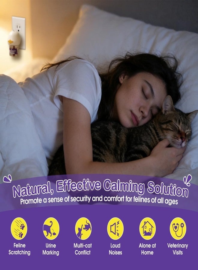 WRAERC Cat Calming Diffuser Premium Cat Pheromones Calming Diffuser Effectively Relieve Anxiety Stress Aggression Cat Refill Reduce Fighting Spraying and Scratching Calm Relaxing Plugin 800 sq ft Coverage - Image 2