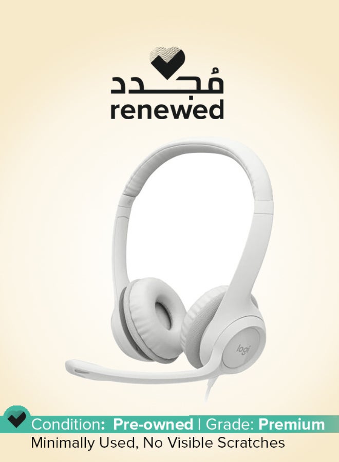 Logitech Renewed - H390 USB Computer Headset white - Image 1