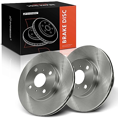 A-Premium APremium 1004 inch 255mm Front Vented Disc Brake Rotors Compatible with Select Toyota and Scion Models Yaris 20062018 Prius C 20122019 iQ 2013 2PC Set - Image 1