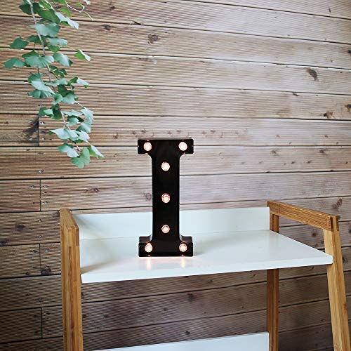 OYCBUZO Light Up Black Alphabet Marquee Letters Sign LED Marquee Number Lights Sign for Night Light Home Bar Christmas Lamp Birthday Party Wedding Decoration I - Image 3
