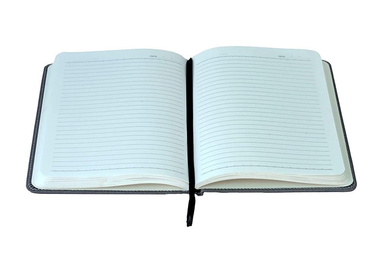 Schmick A5 Journal Notebook Diary for Men Women | Office Journal Diary Notebook with Magnetic Flip Lock and Mobile Holder Pocket (200 Ruled Pages, 6 x 8.5 Inches, 80 GSM) (Grey Canvas) - Image 2