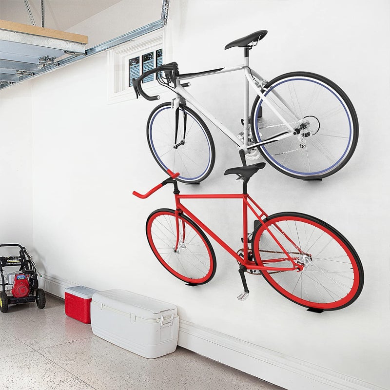 WALMANN 2 Pack Bike Pedal Hanger Wall Mount, Heavy Duty Horizontal Bike Rack for Garage Wall, Bike Display Stand for Home Holds Up to 70 LBS - Image 2