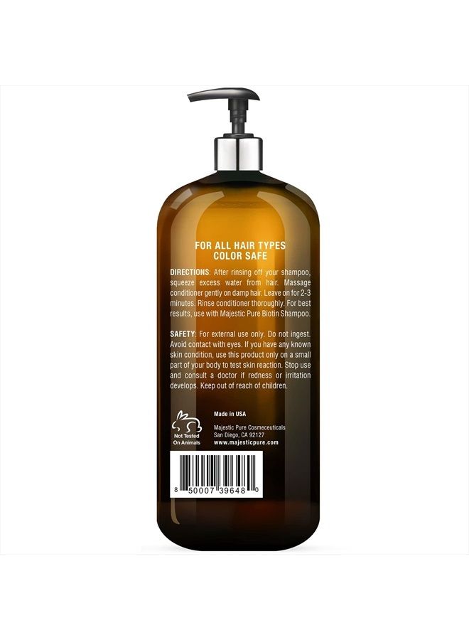 Majestic Pure Biotin Conditioner for Hair Loss - Thickening & Volumizing Conditioner, with DHT-3 Blocker, Keratin & Rosemary Oil, Sulfate Free - Men & Women, All Hair Types Hair Conditioner, 16 fl oz - Image 3