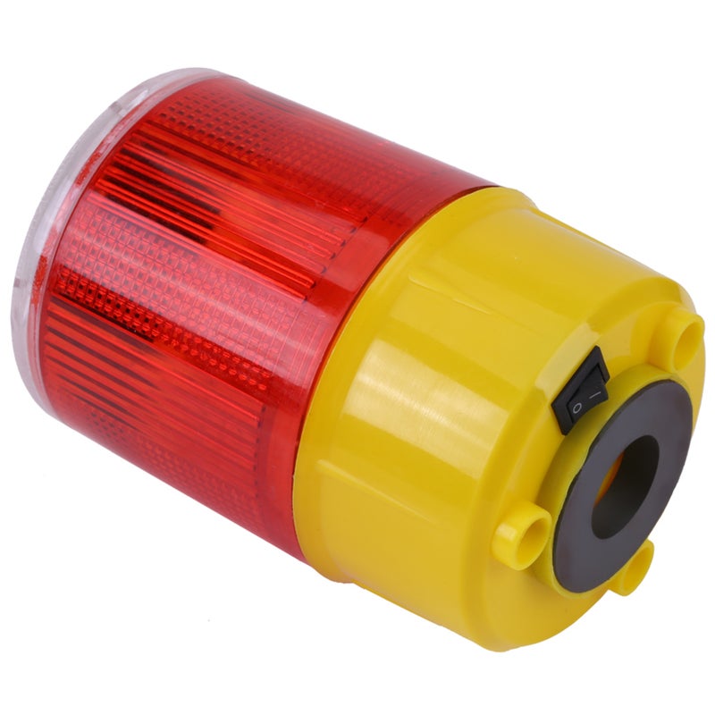 1pc Solar LED Emergency Warning Flash Light Alarm Lamp Traffic Road Boat Red Light - Image 3
