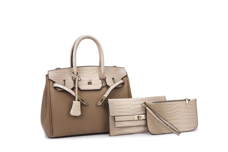 Export Business Commuter Fashion Mother-In-Law Bag Crocodile Pattern Stitching Satchel Shoulder Crossbody Bag For Women