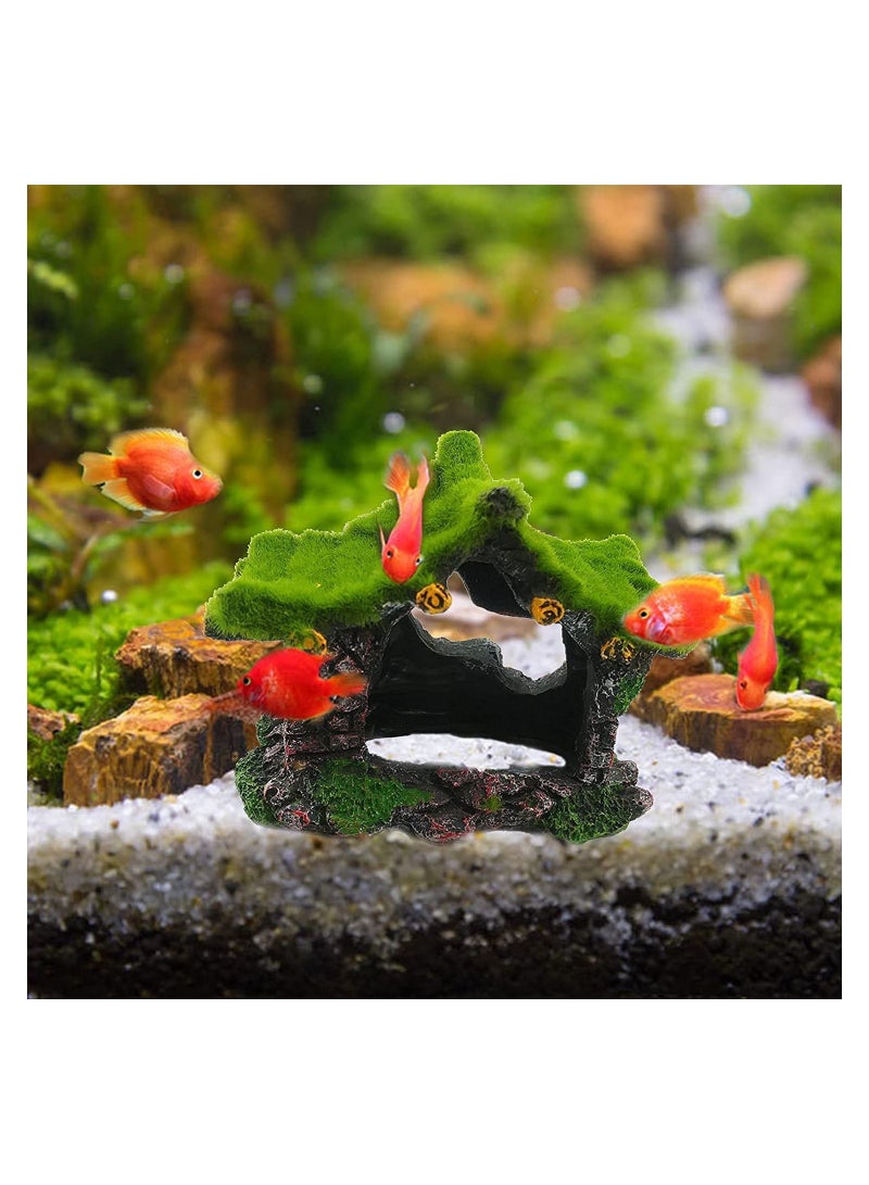 زينة حوض السمك منزل صناعي من الراتنج صخور طحالب ملحقات حوض السمك - Image 4