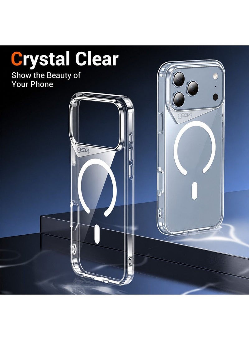 Gear4 Apple iPhone 18 Pro 5G 2026 Gear4 Premium Protection Series Clear Case D3O Crystalex Drop Protection Completely Transparent Ultra Hybrid MagSafe Case Cover - Clear - Image 3