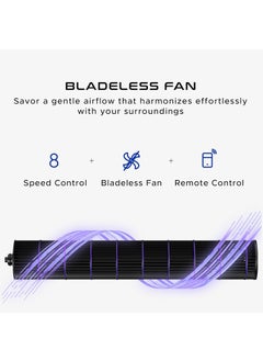 KARBAN KARBAN Airzone Lite 3In1 Bladeless Ceiling Fan with Air Purifier Light for Home Office CFD Technology Handcrafted Wooden Versatile Air Circulator Or Tower Fan White Natural LED Light  - Image 4