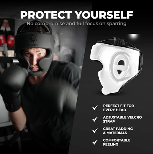 FIGHTR® Boxing Headgear with Best fit | Boxing Helmet Guard for Sparring | Adjustable Size for Boxing, MMA, Muay Thai, Kickboxing & Martial Art - Image 4