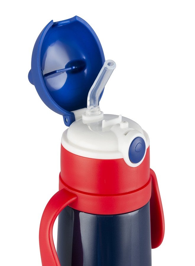 Zerya Goofy 480 ML Vacuum Thermo Seal Insulated Double Wall Steel Body Baby Sipper with One Touch Opening & Silicon Straw,Long Retention of Temperature of Hot & Cold Liquids (Blue) - Image 5