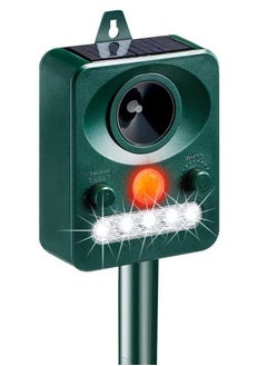 Ultrasonic Animal Repeller, Solar Powered Repellent Outdoor Cat Dog Deterrent with Motion Sensor Waterproof Bird for Squirrels Rabbit Fox, Yard Garden Farm