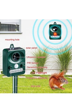 Y&D Ultrasonic Animal Repeller, Solar Powered Repellent Outdoor Cat Dog Deterrent with Motion Sensor Waterproof Bird for Squirrels Rabbit Fox, Yard Garden Farm  - Image 2