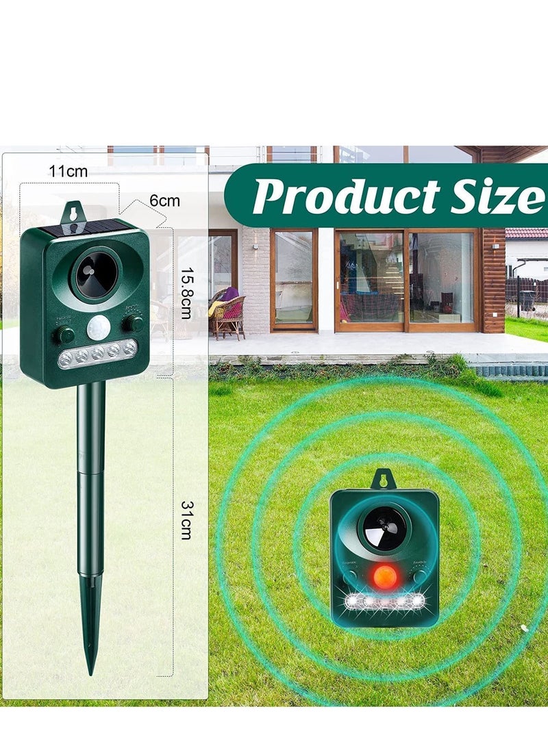 Y&D - Ultrasonic Animal Repeller, Solar Powered Repellent Outdoor Cat Dog Deterrent with Motion Sensor Waterproof Bird for Squirrels Rabbit Fox, Yard Garden Farm - Image 1