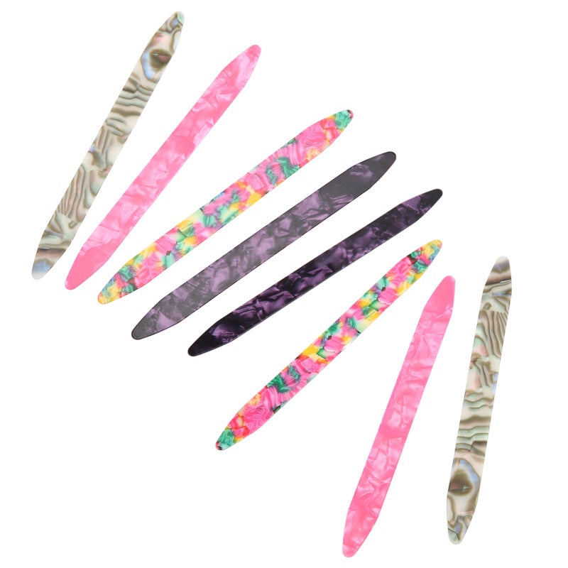 Oud Picks: 10PCS 0.71mm Celluloid Long Strip Design - Lightweight Corrosion Resistant Colorful Plectrums for Oud Beginners Plucked Instrument Players - Image 4
