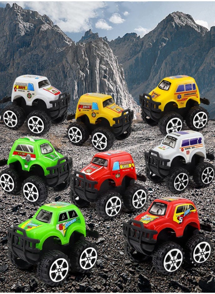 هالامودو 8PCS رباعي الألوان سحب الخلفية سيارات الطرق الودودة مجموعة من الأطفال ألعاب الكرتون التعليمية السيارات 8 سيارات بلاستيكية تعمل بالاحتكاك سيارة ميكانيكية تصميم بيئي خالية من البطاريات سيارات الدفع والانتقال سيارات تصميم واقعي مجموعة مثالية الحجم للأيادي الصغيرة سيارات 4 ألوان متنوع بشكل راديوي حزمة متينة ومادية آمنة لعبة تفاعلية بين الآباء والأطفال - Image 1