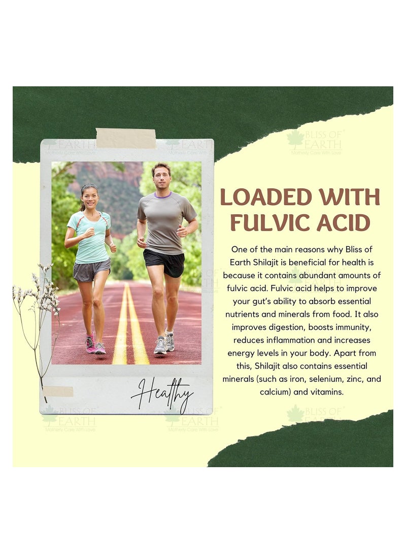 BLISS OF EARTH Himalayan Shilajit Resin Sun Dried Premium Shilajeet 2X20gm - Image 3