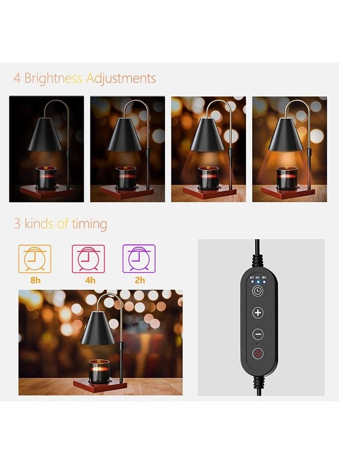 MITOYO - Candle Warmer Lamp, Adjustable Height and Brightness Candle Warmer Lantern with Timer, Top Warming Candle lamp for Scented Wax Melts,Wax Melt, 2 Pieces 50W Bulb Included - Image 1
