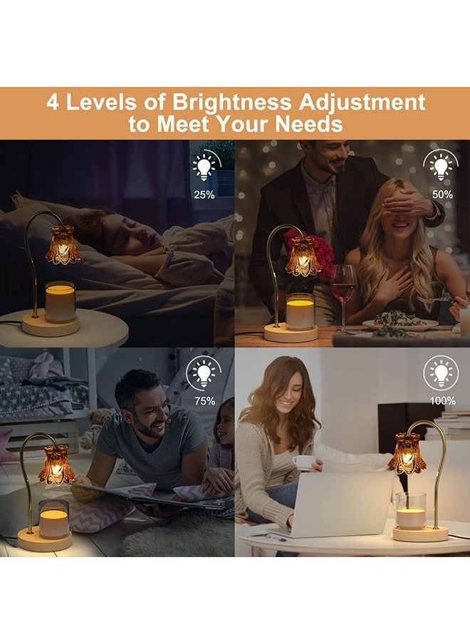 MITOYO - Candle Warmer Lamp, Adjustable Height and Brightness Candle Warmer Lantern with Timer, Top Warming Candle lamp for Scented Wax Melts,Wax Melt, 2 Pieces 50W Bulb Included - Image 1