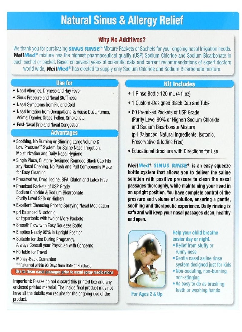 NeilMed Kids Sinus Rinse Ages 2+ 60 Premixed Packets  - Image 2