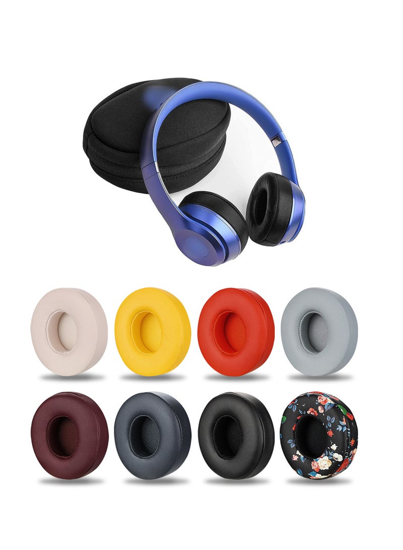 Replacement Earpads for Beats Solo 2 3 Wireless Headphones Soft Protein Leather Noise Isolation Memory Foam Thick Design Black - Image 2