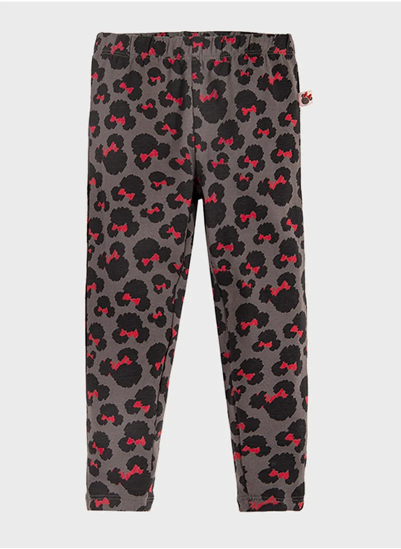 SMYK Kids Minnie Mouse Print Skinny Leggings