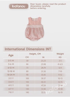 Bafanou Bafanou Baby Girls Solid Color Playsuit Infant Sleeveless Romper Newborn Girls Toddler Breathable Clothing  - Image 2