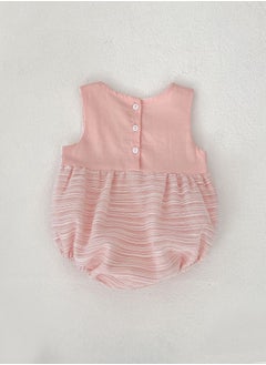 Bafanou Bafanou Baby Girls Solid Color Playsuit Infant Sleeveless Romper Newborn Girls Toddler Breathable Clothing  - Image 4