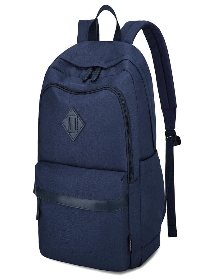 RAVUO Backpack for Men Women, Large School Backpacks Water Resistant 15.6 inch Laptop Rucksack for College Unisex Schoolbag Daypack with Compartments for College Work Travel, Dark Blue, L - Image 1