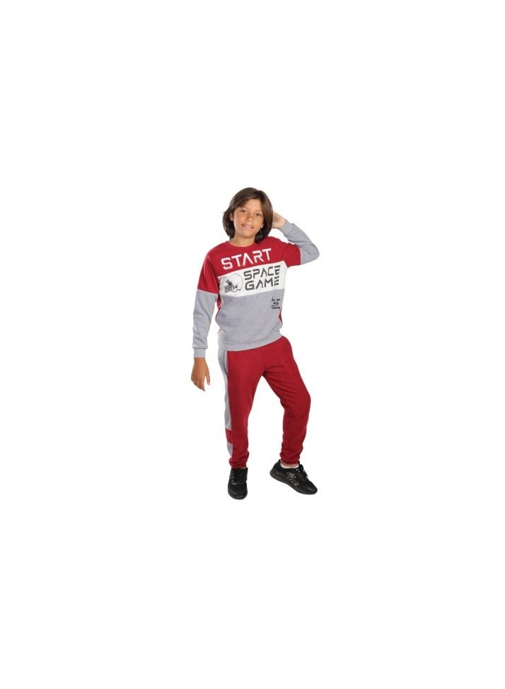 CHOiCE Boys' orange Start Space collection, comfortable and elegant, gray-burgundy color, code 167 - Image 1