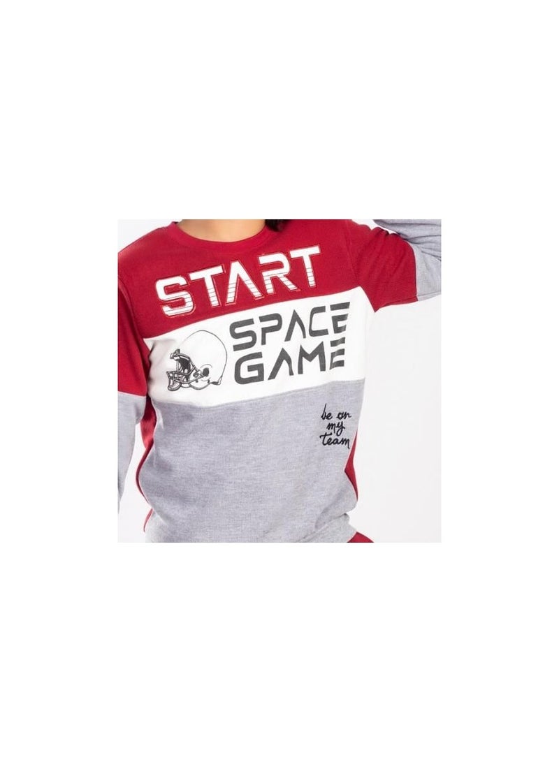 CHOiCE Boys' orange Start Space collection, comfortable and elegant, gray-burgundy color, code 167 - Image 4