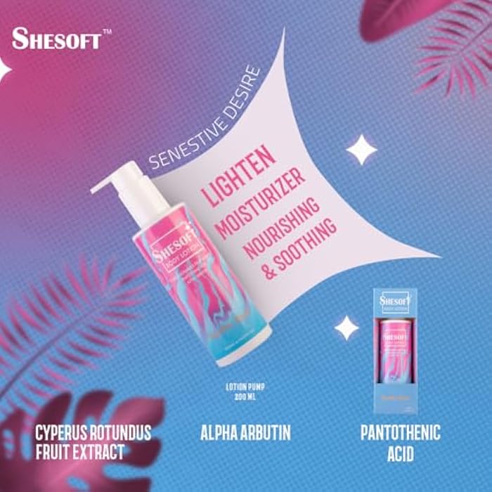 Shesoft Sensitive Desire Body Lotion with Cyperus Rotundus Extract 200ml - Image 2