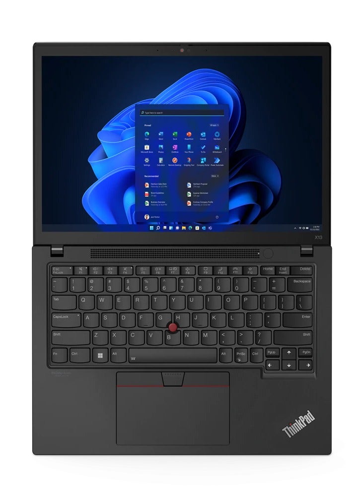 LENOVO THINKPAD X13 Gen4 I7-1355U, 16GB RAM DDR5 512GB SSD PCIe 1080P FHD INTEL IRIS XE GRAPHICS 1YR PREMIER NBD 13.3" WINDOWS 11 PRO (21EX000JAD) English/Arabic Black