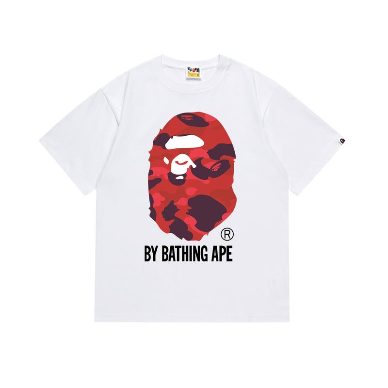 بايب تي شيرت رياضي قصير الأكمام مموه مشترك بين BAPE وميامي الدولي للجنسين - موضة الشارع العصرية - Image 1