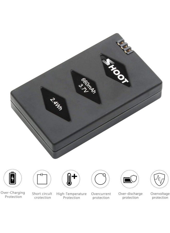 Shoot - 3 Pack Battery 660Mah 3.7V Charger Kit For Parrot Minidrone Jumping Sumothe Win Roboticsswingmamboparrot Mini Drone Rolling Spider - Image 1