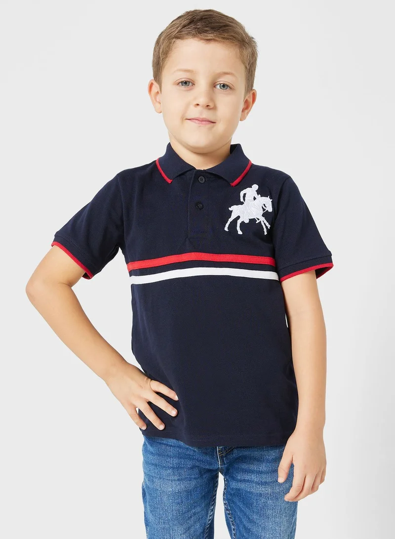 Pinata Boys Chest Stripe Polo Shirt
