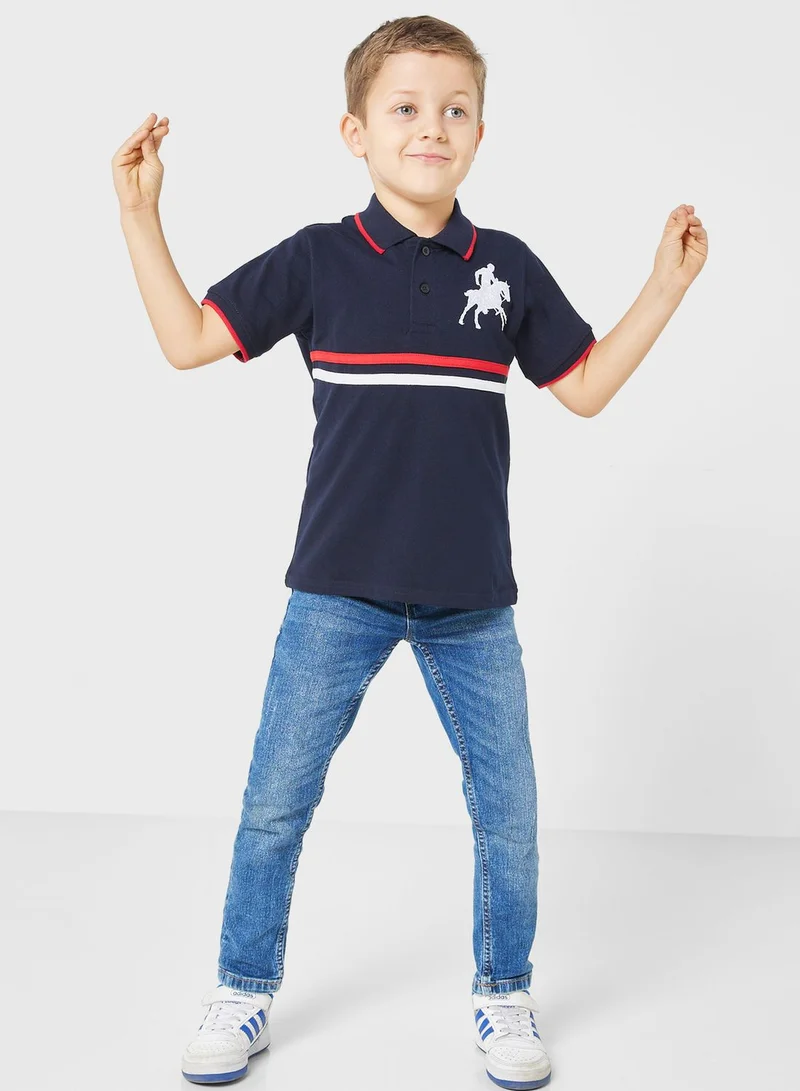 Pinata Boys Chest Stripe Polo Shirt