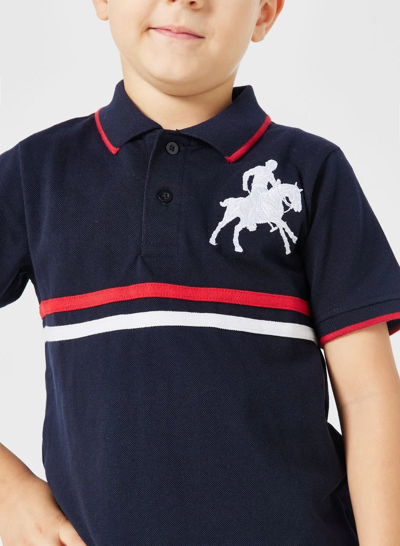 Pinata Boys Chest Stripe Polo Shirt