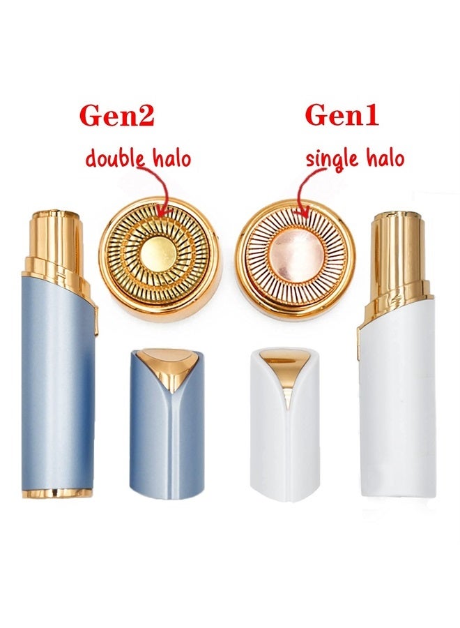 Facial Hair Remover Replacement Heads Gen 2 for Flawless Finishing Touch, Double Halo Hair Repalcement Blades for Women 18K Gold-Plated (Fit with Gen 2 Facial Hair Remover Device Only)