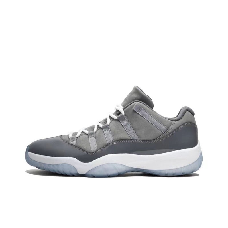 أحذية رياضية عالية الساق للأطفال AJ11 بيغ ديفيل جو 11 باللونين الأسود والأبيض والأحمر مع حزام كانغ باللونين الأسود والأحمر - Image 1