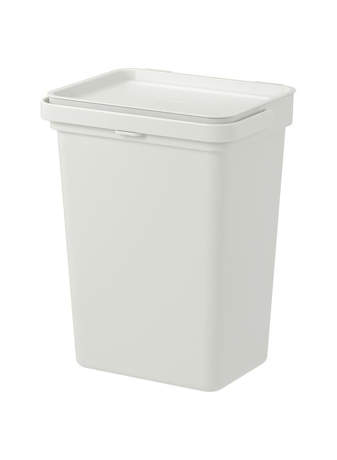 Zaboon Bin With Lid, Light Grey, 10 L - Image 1