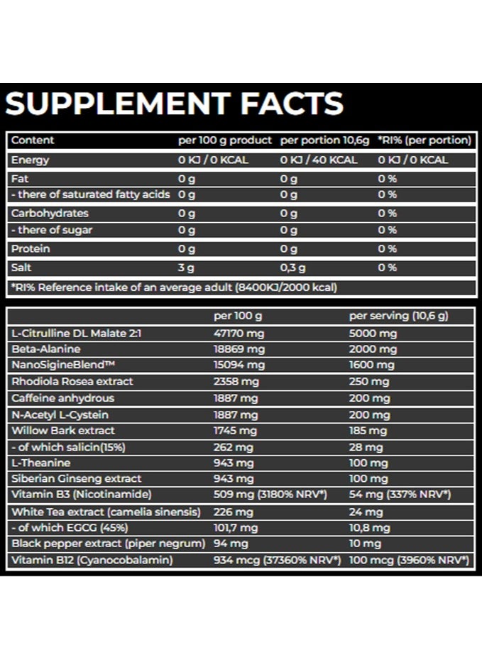 nano SUPPS Hype Beast Pre workout - Berry Mix - (30 Serving)  - Image 2